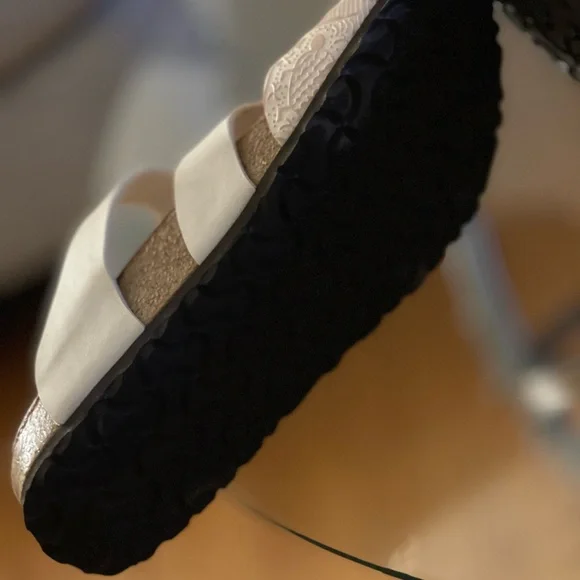 Papillio Beige Sandals with Black Buckles - Picture 2 of 10